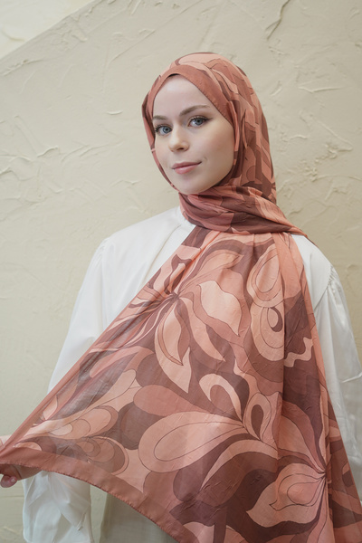 efdal şal eşarp Parla Pattern Organic Cotton Shawl