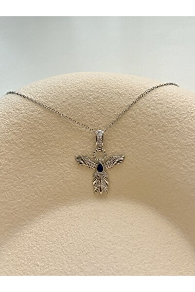 YOUES JEWELRY Steel Stone Phoenix Silver Women's Necklace
