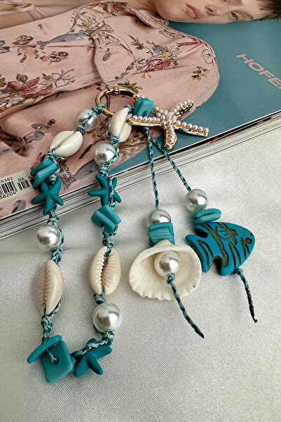 Modex Bag and Phone Accessory with Sea Shell and Pearl Starfish Figures