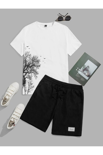 ZEMLİYA Sara Unisex Oversize Shorts Set Short Sleeve T-Shirt Comfortable Fit ...