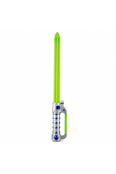 iTin Sabie laser de jucarie verde cu lumini LED, 65 cm, sabie din plastic pen...