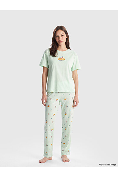 LC Waikiki Timeless Clothing & Timeless Choices Zero Roba Collar Printed Wome...
