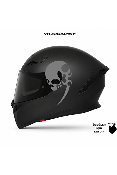 STCKRCO Tribal Desenli Kuru Kafa Kask Stickerı - Motosiklet Stickerı - Gotik ...