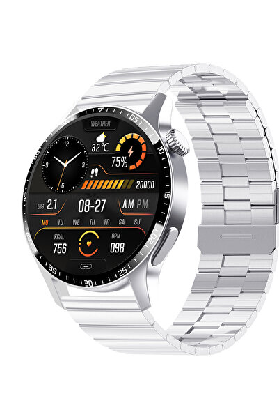 Tekvora Smart Watch Premium Siyah Klasik Erkek Akıllı Saat Arama Yapan Nfc/gp...