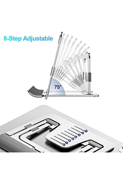 Generic Adjustable Laptop Stand, Portable Aluminium Laptop Riser Laptop Holde...