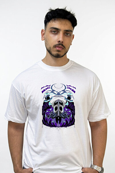 Anetos Hollow Knight_1 Design Printed Oversize White T-Shirt