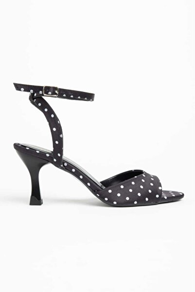 CHICELLA Ronda Polka Dot Women's Ankle Strap Heeled Sandals