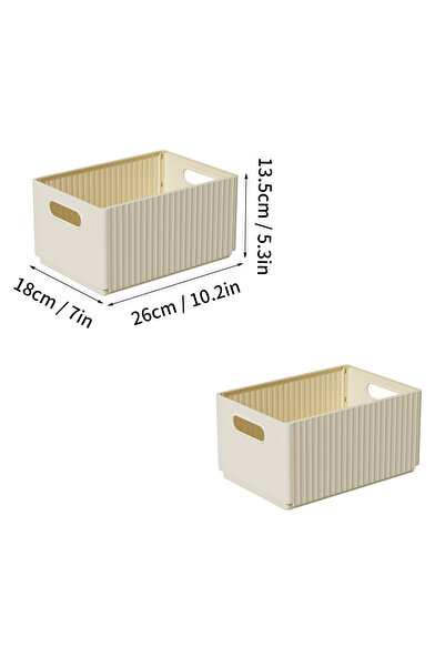 Choice9 WORTHBUY Beige M 2pcs WORTHBUY Multi-functional Foldable Plastic Stor...