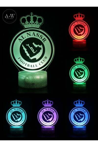 GULF GALLERY Al Nassr 3D Night Light, Illusion Lamp, LED Gaming Lights with R...