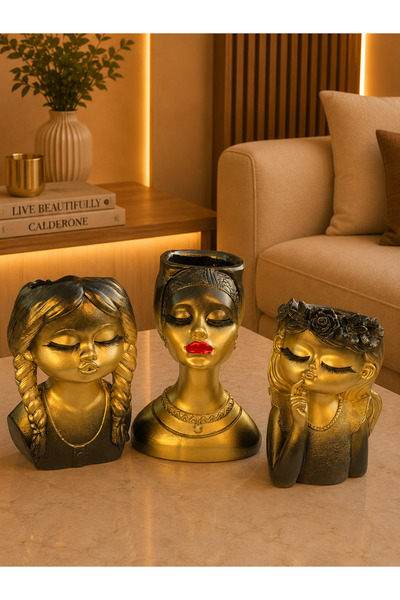 NO BRAND Vaze Decorative Elegante – Set 3 Piese