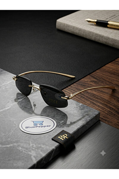 BluePepper Bellega |   Geometric Frame Luxury Sunglasses Frameless Design Eye...