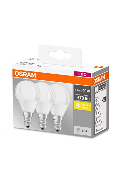 OEM 3 Becuri LED Osram Base Classic B, E14, 4.9W (40W), 470 lm, lumină caldă ...