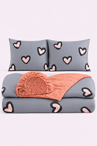 İQON Elastic Sheet Duvet Cover Set Double Size Outlt Drm Somn