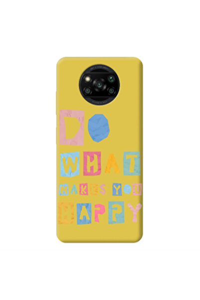 Other Xiaomi Poco X3 /X3 Pro Do What Makes Yellow Colored Silicone TPU Θήκη