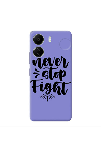 Other Xiaomi Redmi 13C Never stop fight Purple Colored Silicone TPU Θήκη