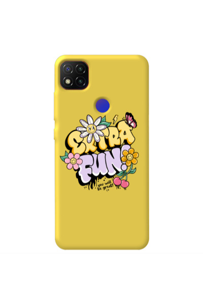Other Xiaomi Redmi 9c Extra Fun Yellow Colored Silicone TPU Θήκη