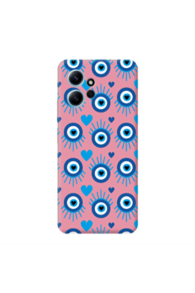 Other Xiaomi Redmi Note 12 4G Heart Eye Pink Colored Silicone TPU Θήκη