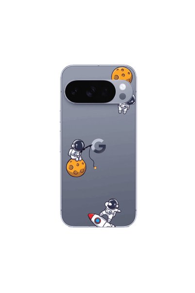 Other Google Pixel 10 Pro XL Cute astronauts Transparent Silicone TPU Θήκη