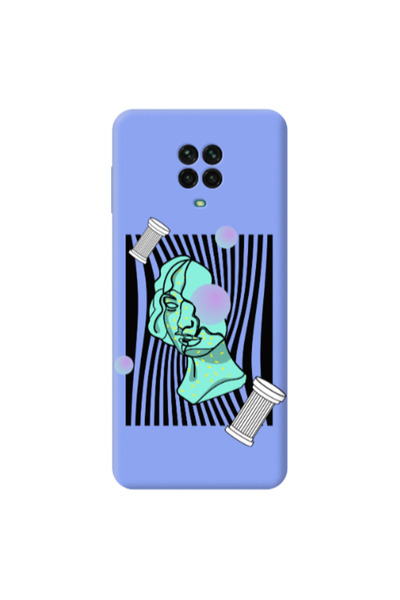 Other Xiaomi Redmi Note 9 Pro Columns Light Purple Colored Silicone TPU Θήκη