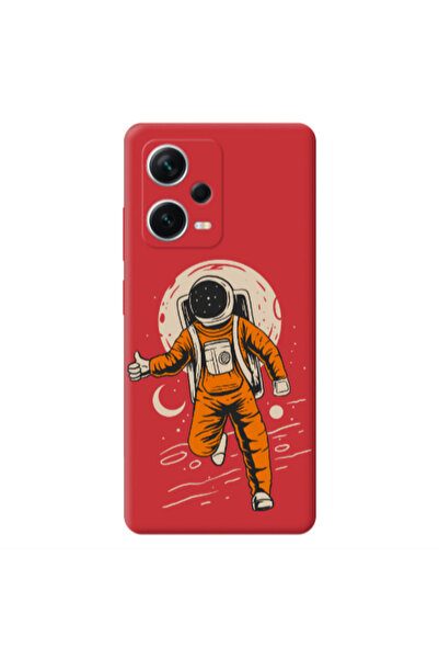 Other Xiaomi Poco X5 Hitchhike Red Colored Silicone TPU Θήκη