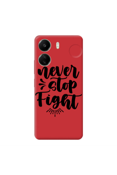 Other Xiaomi Redmi 13C Never stop fight Red Colored Silicone TPU Θήκη