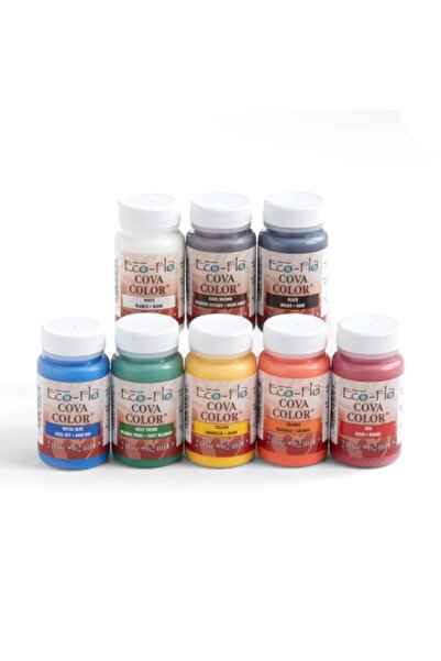 Tandy Leather Set de 8 vopsele acrilice pentru piele 62 ml, SUA