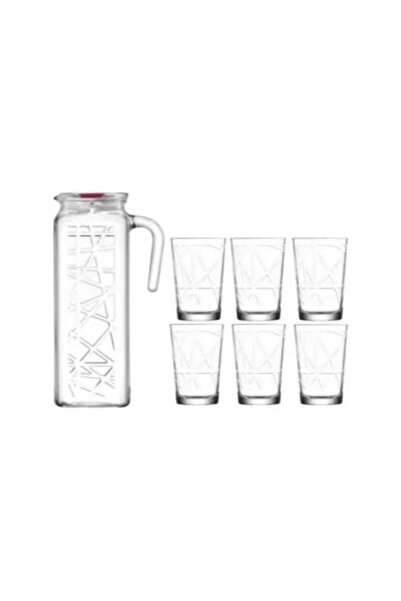 LAV Set carafă, 1.2 litri, din sticlă, cu 6 pahare