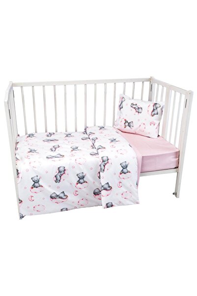 Aras Bebe Cotton Duvet Cover Set - Pink
