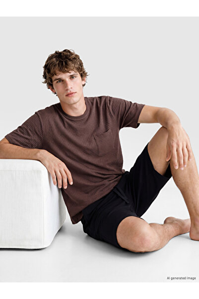 LC Waikiki Peak New Season Regular Fit Men's Shorts Pajama Set