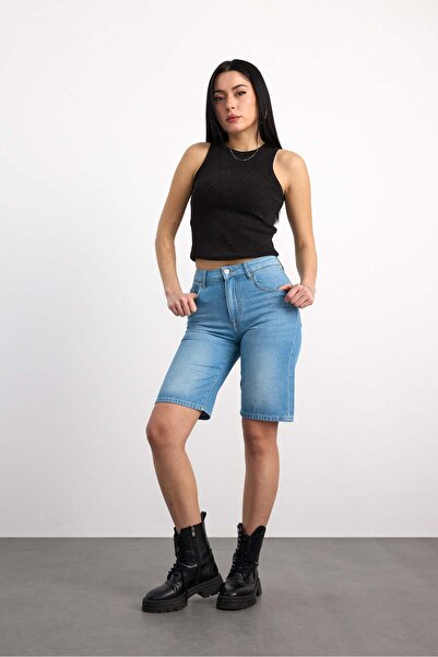 Vigoss Jeans 40392-73602 Women's Wide Leg Denim Bermuda 40392-73602