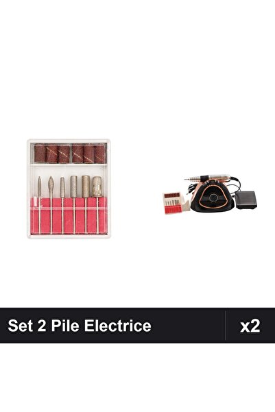 NAİLS Set 2 Pile Electrice Manichiură Pedichiură 68W 45000 RPM M15