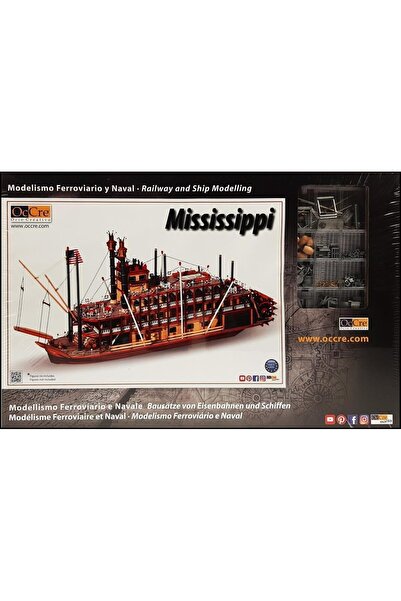 Genel Markalar Occre 14003 1/80 Ölçek, Mississippi, 74 cm. Buharlı Amerikan N...