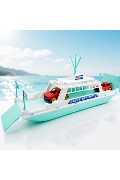 Prlk toys 46 cm Büyük Yolcu Gemisi Oyuncak – Hareketli Tekerlekli Feribot