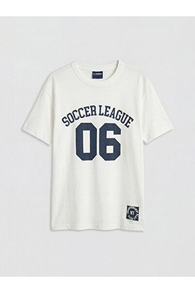 LC Waikiki Vizyon New Season Crew Neck Printed Boys' T-Shirt