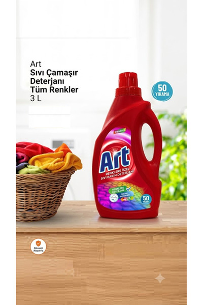 ART Tüm Renkler İçin Sıvı Çamaşır Deterjanı 3 lt 50 yıkama