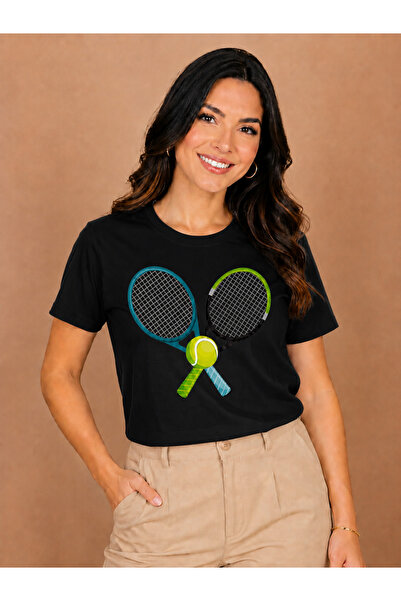 VODEXA Μπλουζάκι Unisex Oversize TENNIS 5 με στάμπα, 100% βαμβακερό, άνετη εφ...
