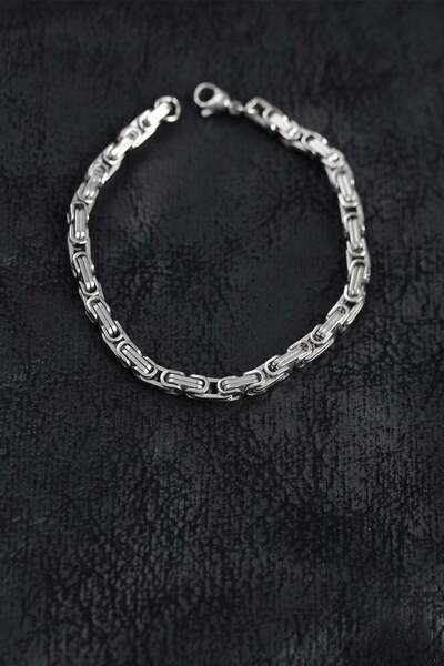 Inure Jewelry 316L Steel Silver Color King Chain Men's Bracelet