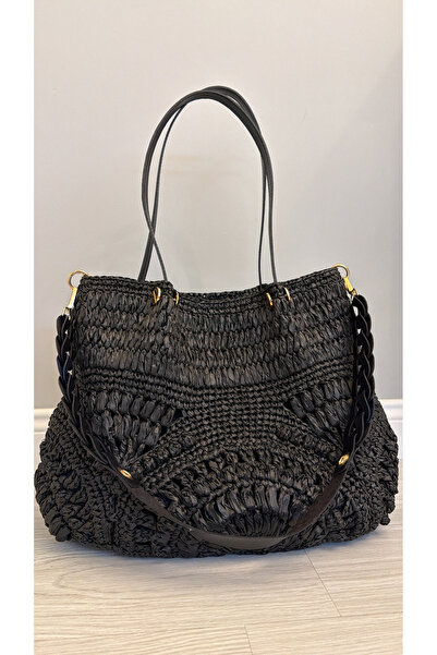 WOMANBAG Handmade Wicker Design Shoulder Bag (50X31Cm)