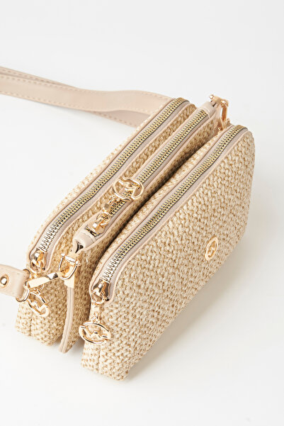 Vivaq Women's Melisa Wicker 3-Compartment Small Size Zipper Closure Adjustabl...