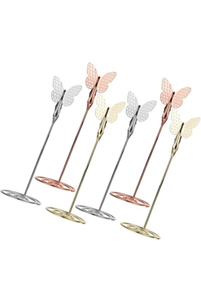 Arabest 6-Piece Butterfly Table Number Holders,Place Card Stand,Wire Holder,M...