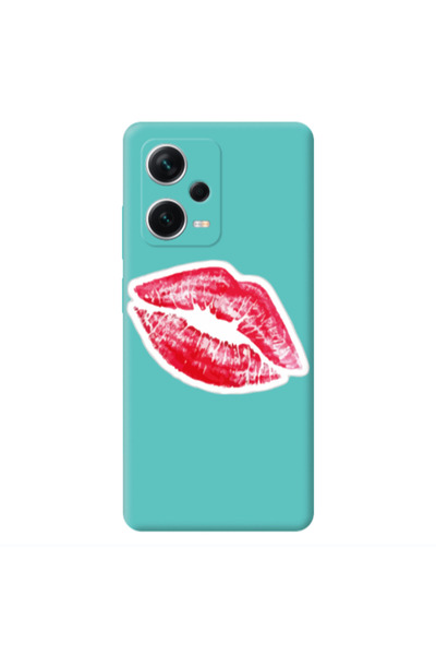 Other Xiaomi Poco X5 Drooling Tongue Turquoise Colored Silicone TPU Θήκη