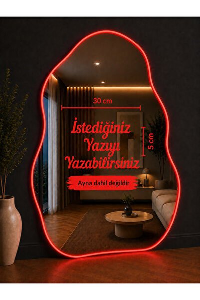 levvas Kişiye Özel Ayna Yazısı Stickerı 30x5 cm | Ayna Dekor Yazısı | Ev Deko...