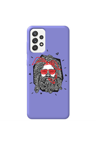 Other Samsung A23 Cool glasses Purple Colored Silicone TPU Θήκη