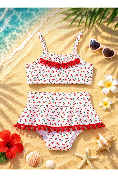 RAPAPA Girl's Cherry Patterned Bikini 26227