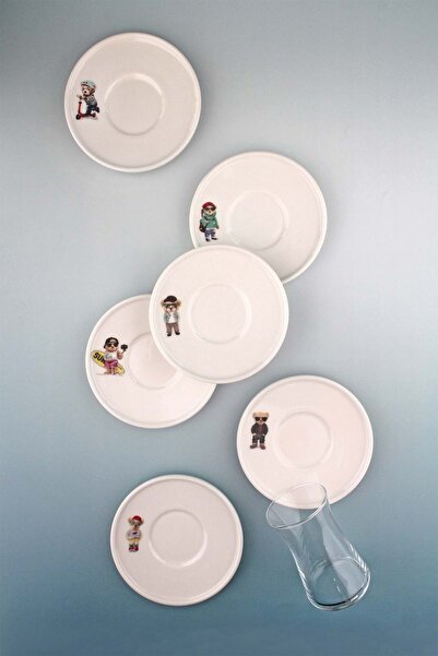 Bursa Porselen Dekor Teddy12 Piece 6 Person Porcelain Tea Set