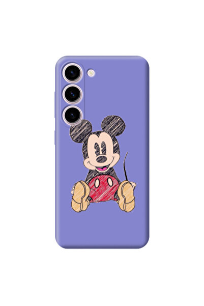 Other Samsung S23 Plus Mickey mouse 2 Purple Colored Silicone TPU Θήκη