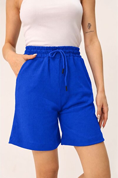 Hira Clothing Bürümcük Fabric Relaxed Fit Double Pocket Bermuda Shorts