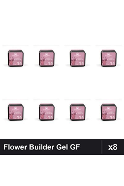 global fashion Set 8 Flower Builder Gel 8ml Nr.14 Constructie Unghii UV