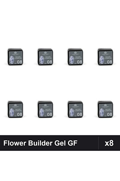 global fashion Set 8 Flower Builder Gel 8ml Nr.08 Constructie Unghii UV