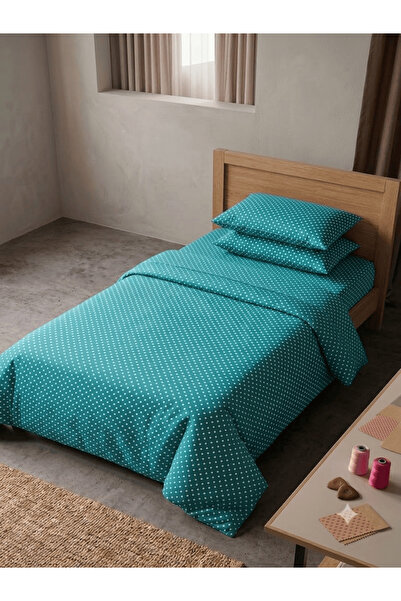 Ercahome tekstil Ranforce Cotton Fabric Single Bedding Set / 160X200 Green